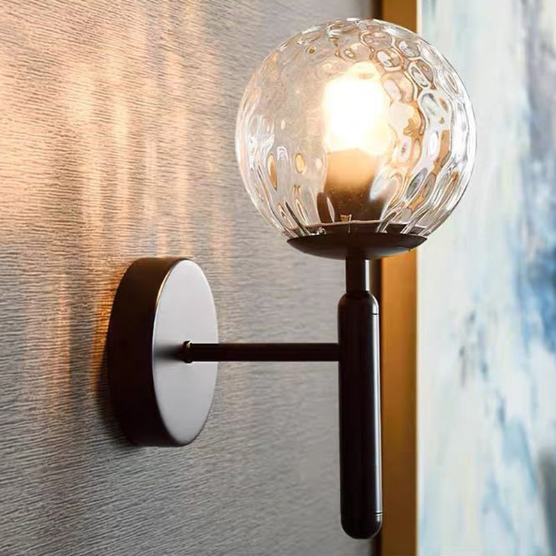 Lámpara de pared de sombra de pelota accesorios de iluminación de pared de lámpara de vidrio moderno