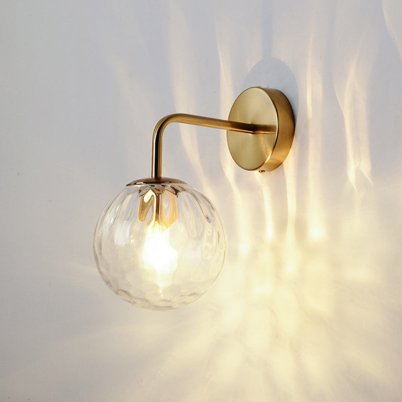 Lámpara de pared de sombra de pelota accesorios de iluminación de pared de lámpara de vidrio moderno