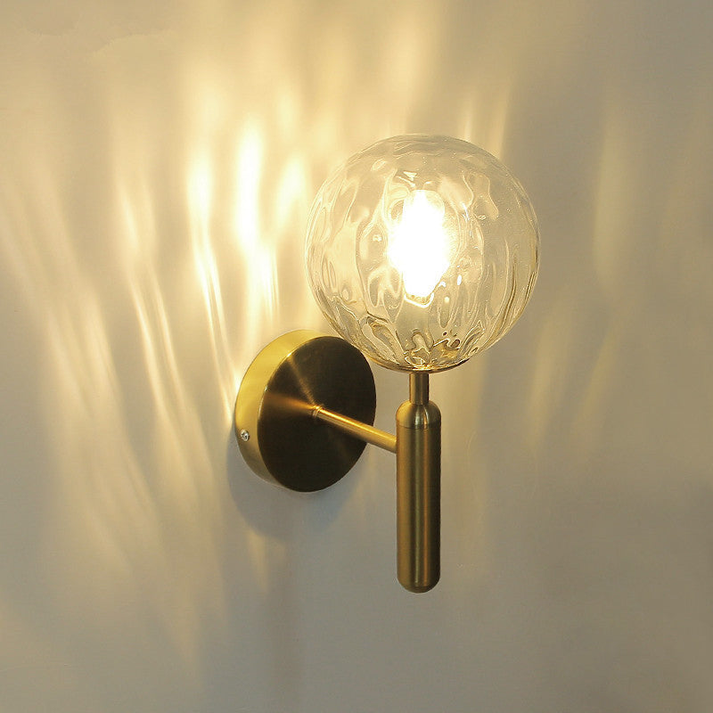 Lámpara de pared de sombra de pelota accesorios de iluminación de pared de lámpara de vidrio moderno