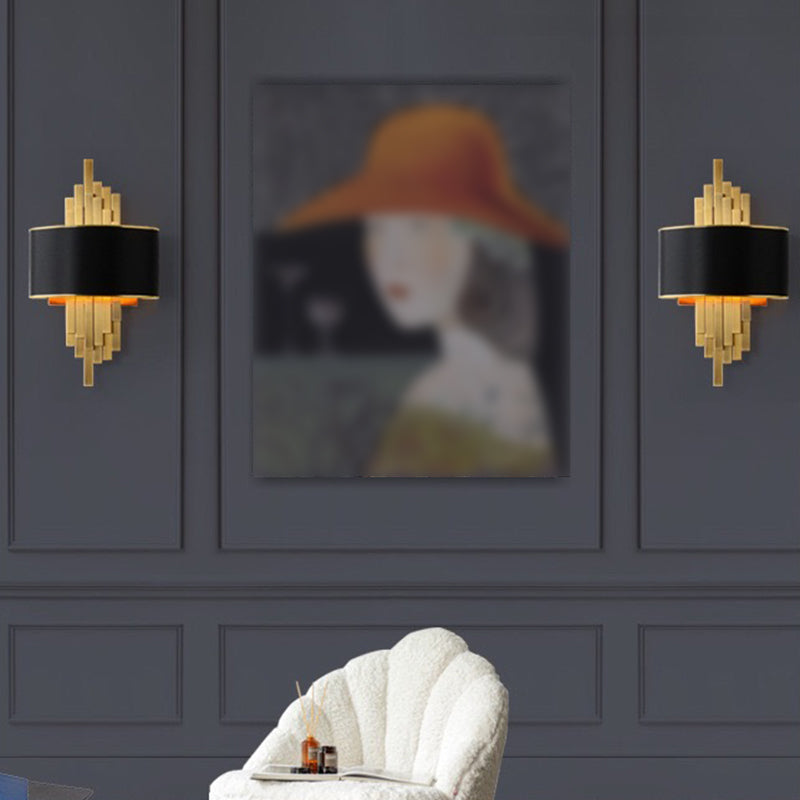 Lámpara de pared de 2 lámparas de pared de pared creativa moderna para el dormitorio de la pared de 2 luces