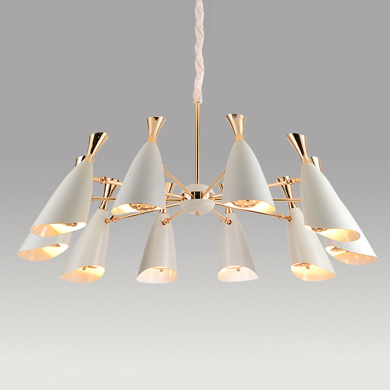 Eigentijdse stijl kroonluchter licht metalen trechter schaduw woonkamer hanglamp