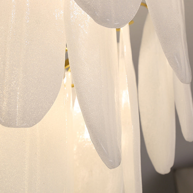 Luminaire de lustre en plumes