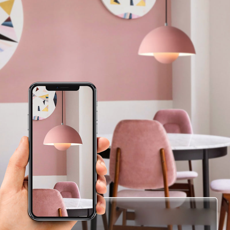 Domina Domina Caballero colgante Cosco Ligero de metal Macaron Cosculado de iluminación de iluminación