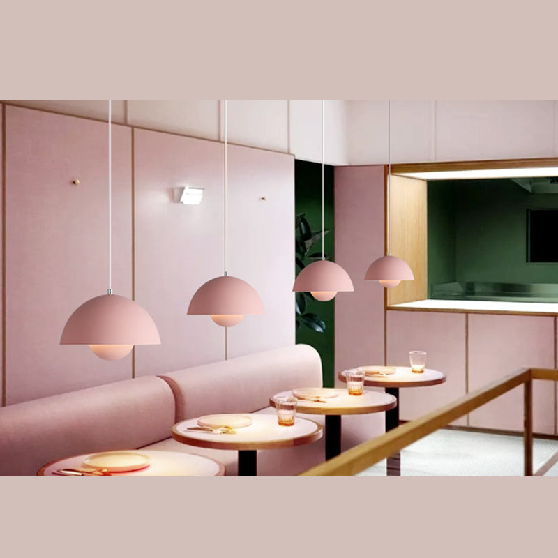 Domina Domina Caballero colgante Cosco Ligero de metal Macaron Cosculado de iluminación de iluminación