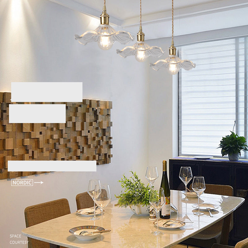 Blumenglas Anhänger Deckenleuchte Einfachheit Stil klarer Anhänger Beleuchtung