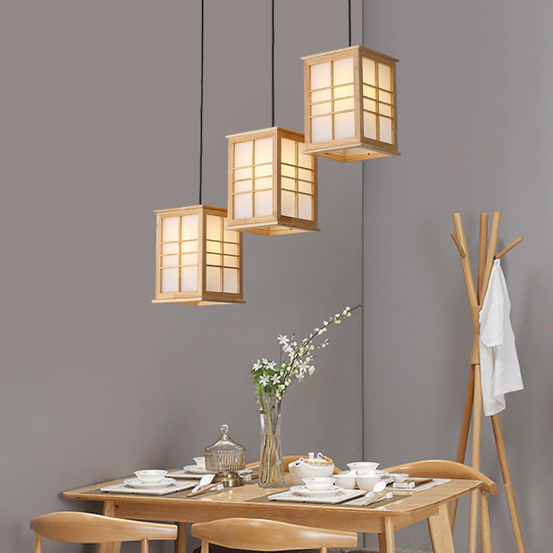 Marco rectangular de madera colgante moderno de simplicidad para sala de estar comedor de baño