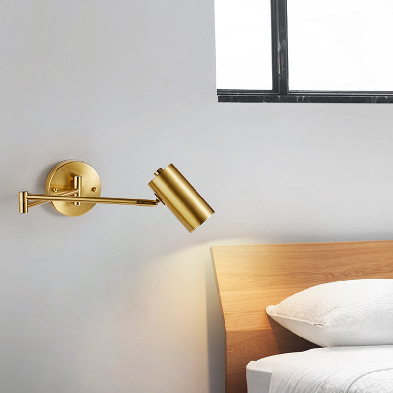 Tubo sconce metallo contemporaneo 1 lampadario a monte a parete lampada con braccio regolabile