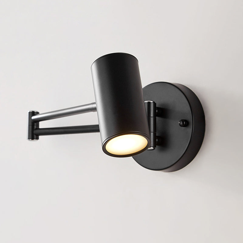 Tubo sconce metallo contemporaneo 1 lampadario a monte a parete lampada con braccio regolabile