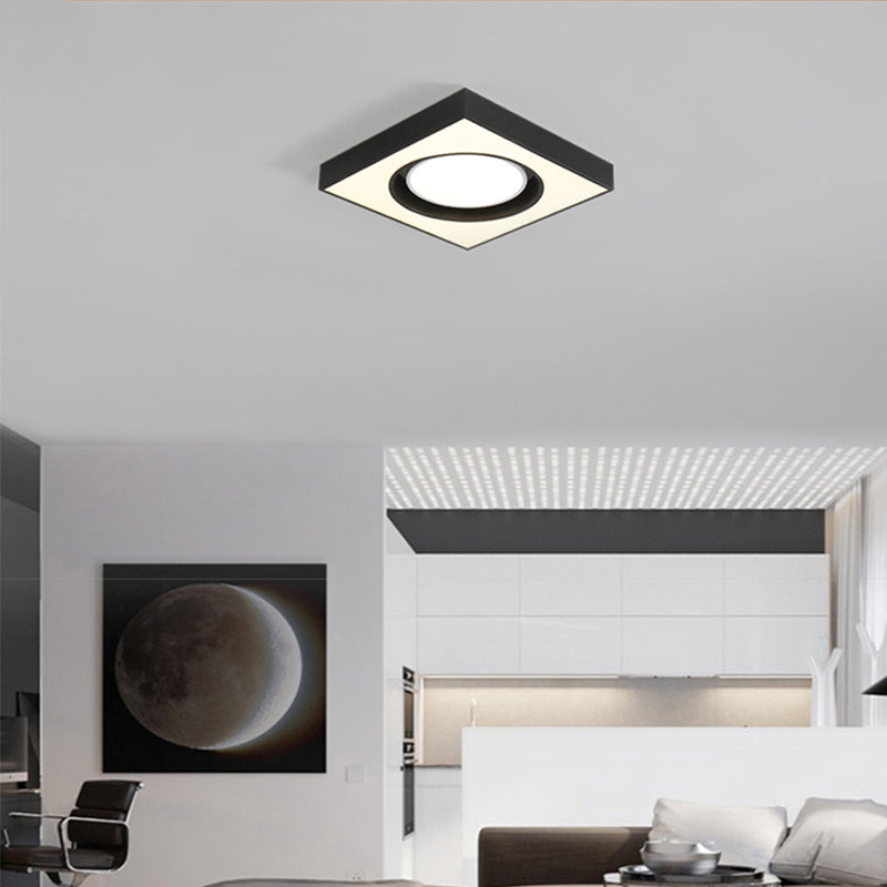 Acryl Vierkant Plafond Mount Licht Modern LED Flush Light in zwart en wit voor Cloth Sop