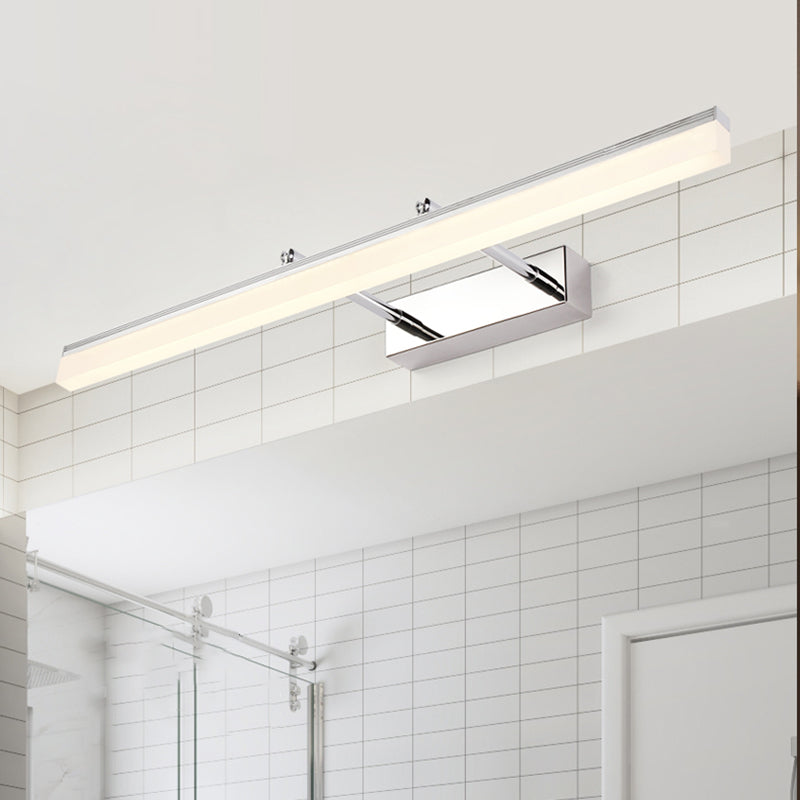 Lampada a parete a LED contemporanea per vanità a barra metallica per bagno