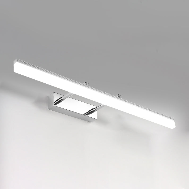 Lampada a parete a LED contemporanea per vanità a barra metallica per bagno