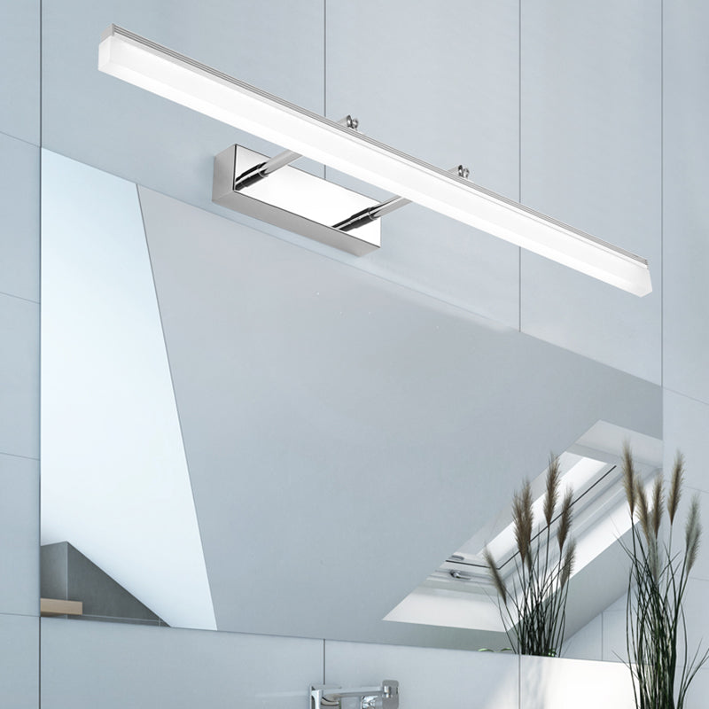 Lampada a parete a LED contemporanea per vanità a barra metallica per bagno
