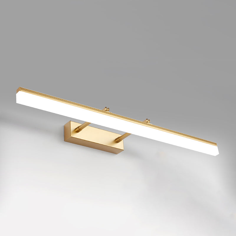 Lampada a parete a LED contemporanea per vanità a barra metallica per bagno