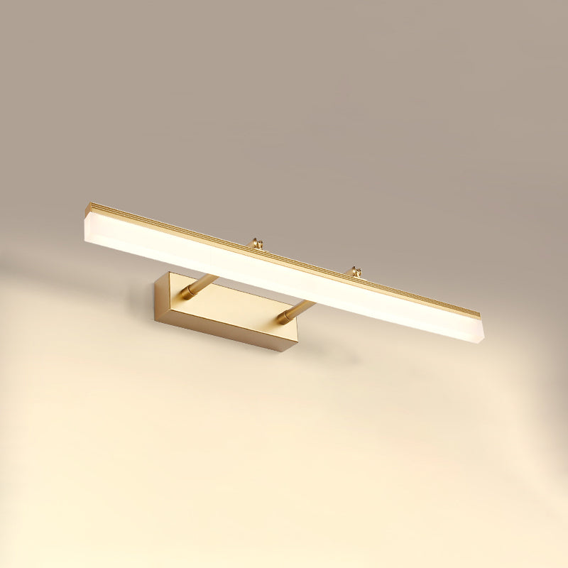 Lampada a parete a LED contemporanea per vanità a barra metallica per bagno