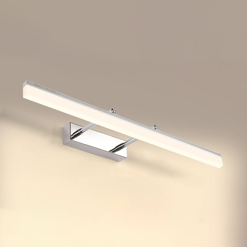 Lampada a parete a LED contemporanea per vanità a barra metallica per bagno