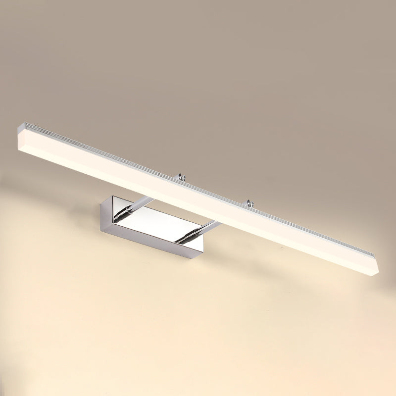Lampada a parete a LED contemporanea per vanità a barra metallica per bagno