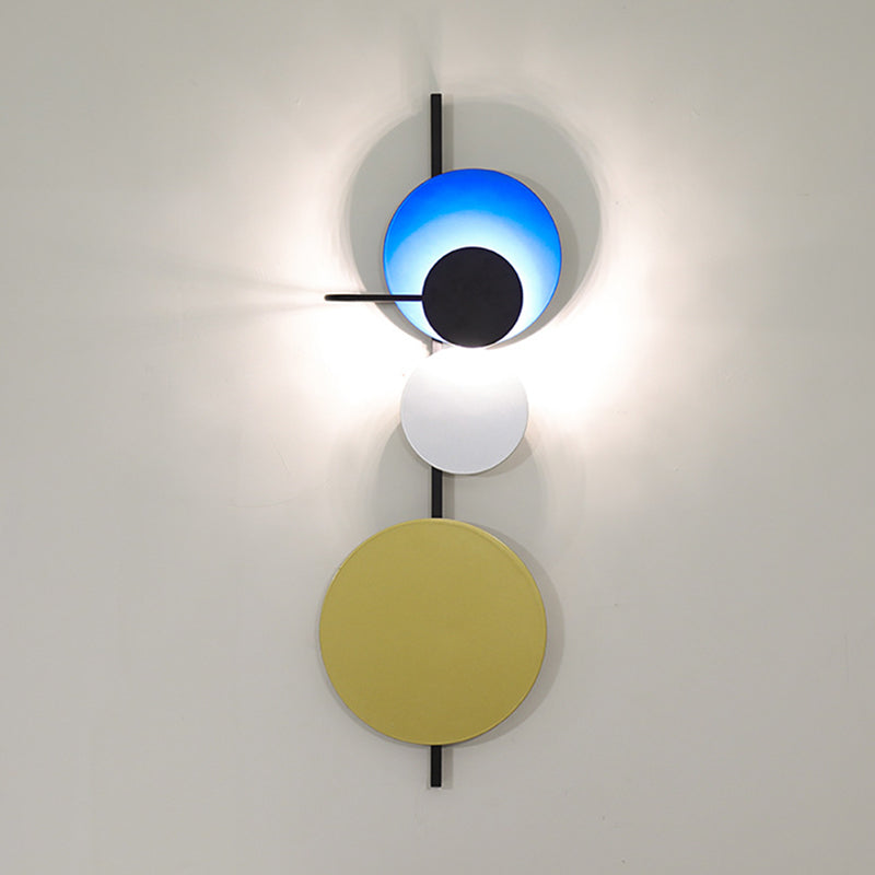 1 Light Round Disc Wall Light Fixtures Postmodern Sconce Light Fixtures