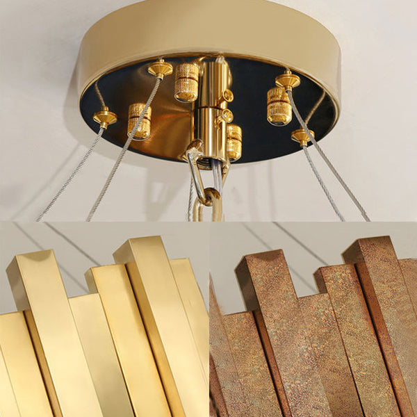 Oval Island Lights Modern Lighting Chandelier Crystal 8 Light Island Light Fixtures in Gold