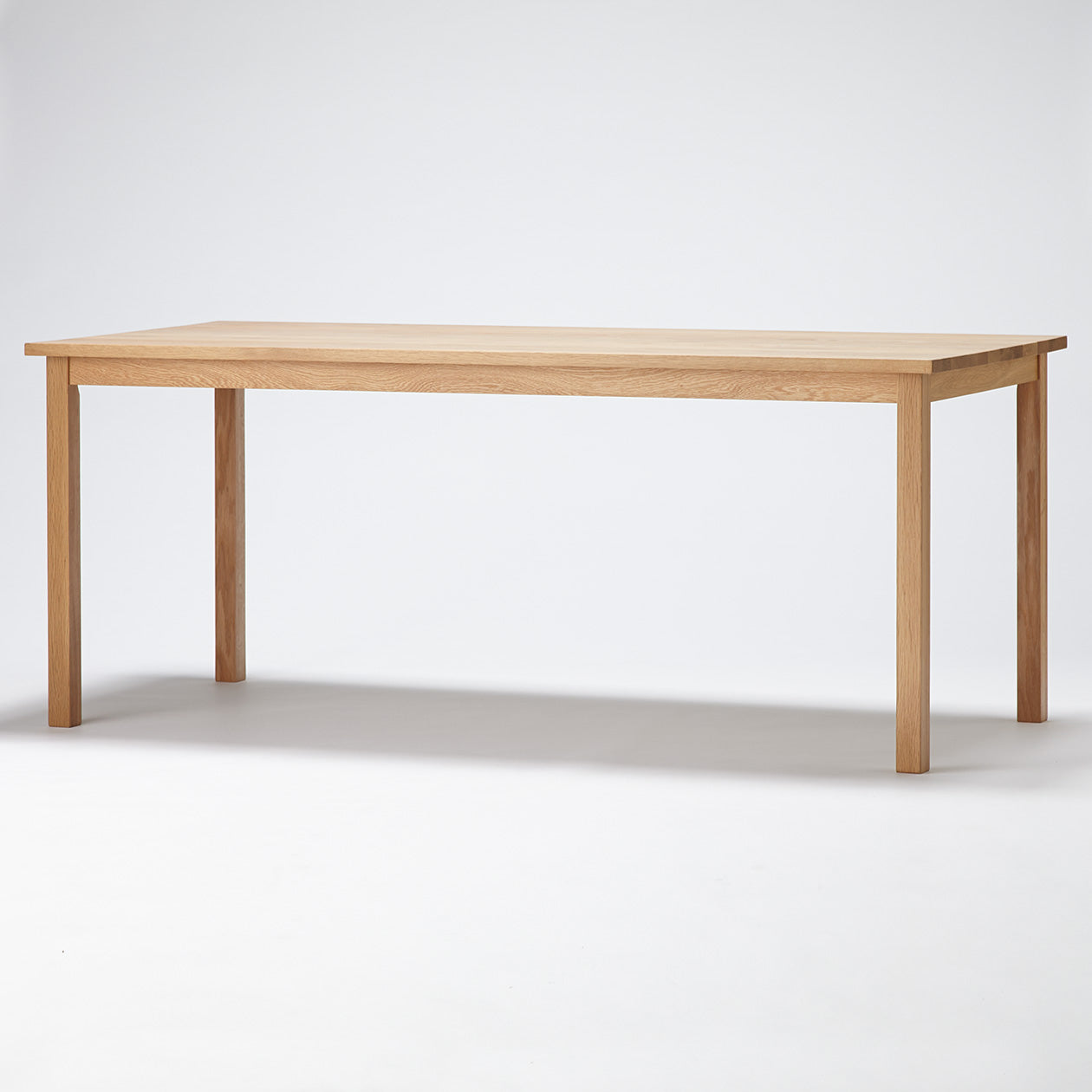 Eenvoud huis vaste houten eettafel rechthoekige tafel met ashout 4 poten basis