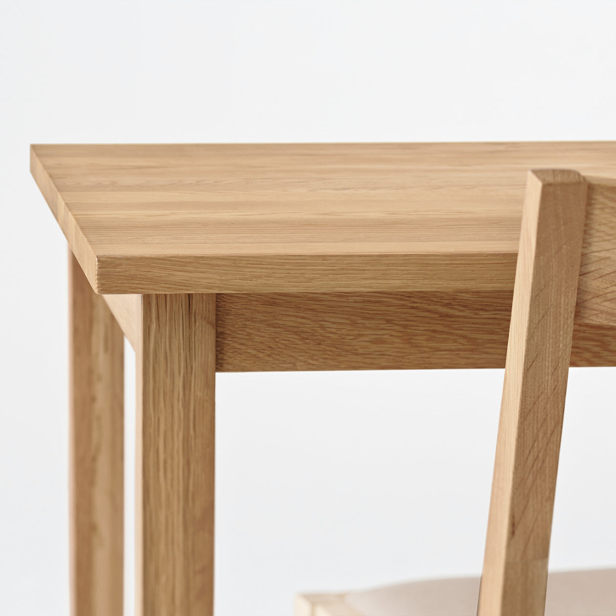 Eenvoud huis vaste houten eettafel rechthoekige tafel met ashout 4 poten basis