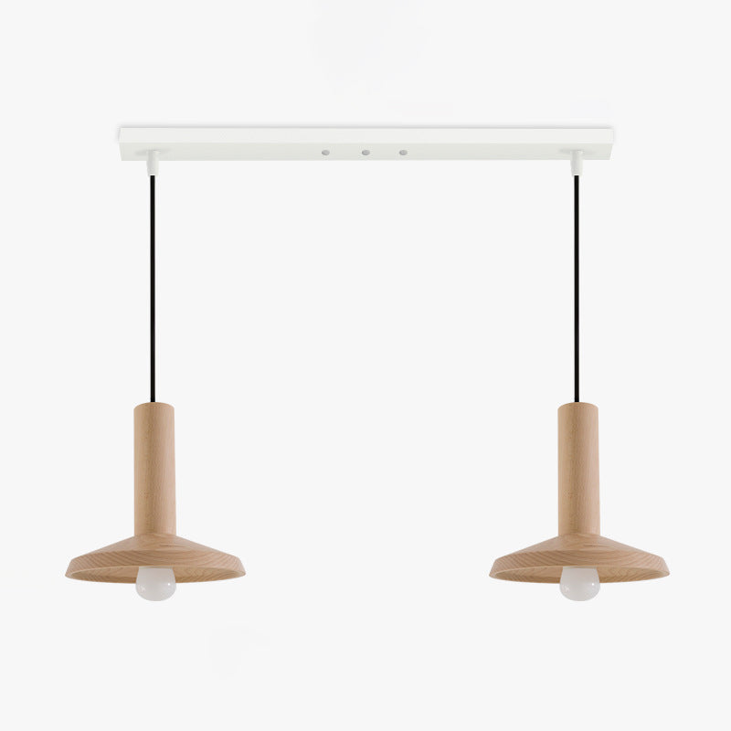 Simplicidad contemporánea Luz de techo de granja con sombra de madera