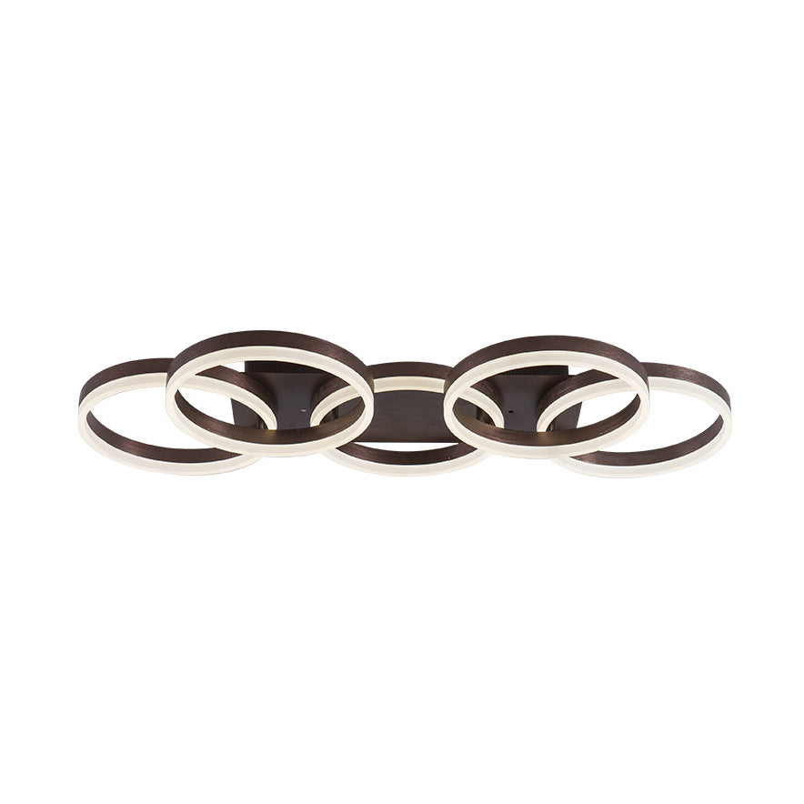 Moderne ring LED plafondlicht acrylspoelplafondlicht in bruin voor slaapkamerwinkel voor volwassen slaapkamers