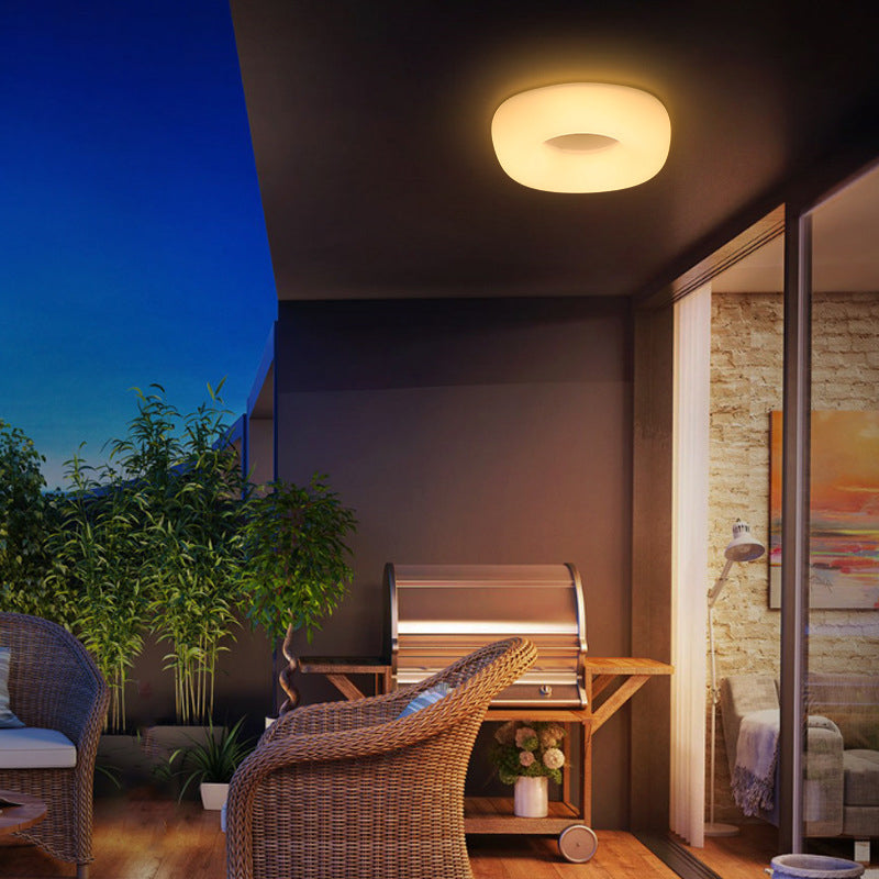 Hedendaagse cirkel/vierkante flush plafond licht acryl wit LED plafond lamp voor Porch Badkamer