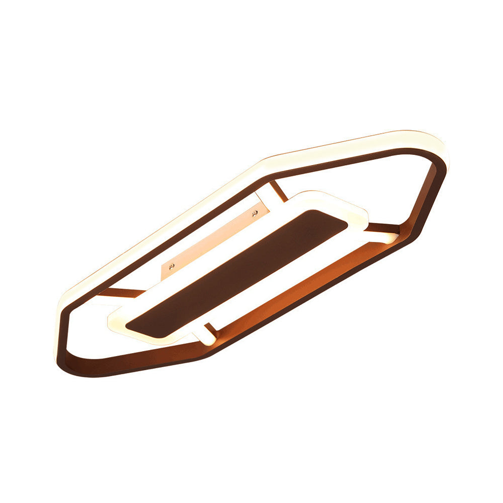 23.5"/31.5"/39" W Linear Flush Lamp Nordic Iron Led Bedroom Flush Lighting in Warm/White Light