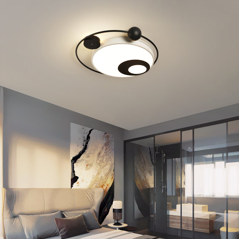 Vierkant/rond inbouw moderne vintage metalen led zwart/wit inbouwverlichting in warm licht met diffuser