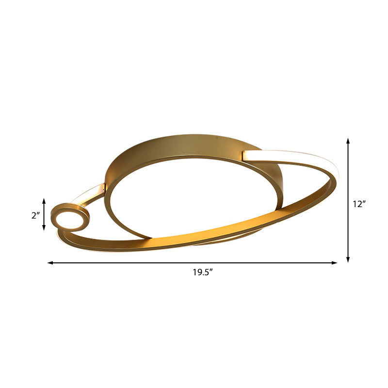Luz empotrada circular de 12 "/ 16" de ancho Luz empotrada de techo LED dorada de estilo nórdico con difusor acrílico, luz cálida/blanca