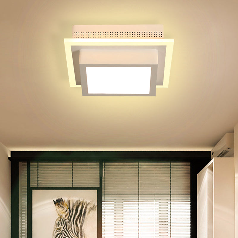 Acryl rond/vierkant/driehoek plafondlamp gang foyer moderne stijl LED-plafondlamp in zwart/wit