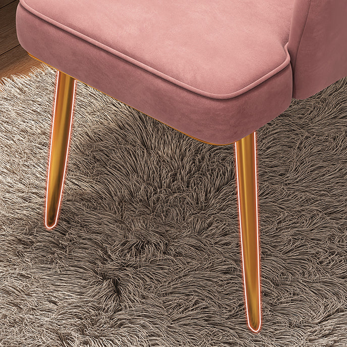 Chaise d'appoint contemporaine en métal, avec bras rembourrés, avec couronne et dossier supérieur