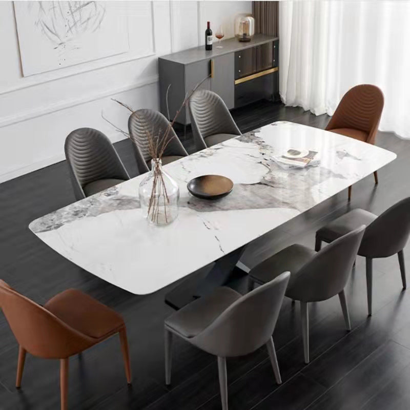 Contemporary Metal Dining Room Chairs Upholstered Armless Dining Chairs for Home Use