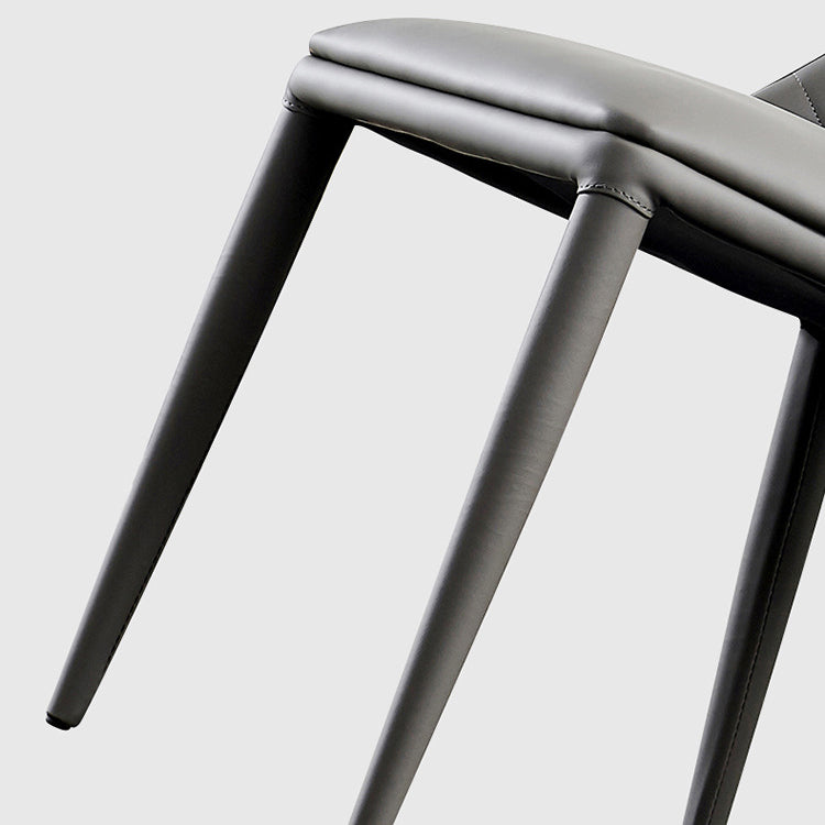Contemporary Metal Dining Room Chairs Upholstered Armless Dining Chairs for Home Use