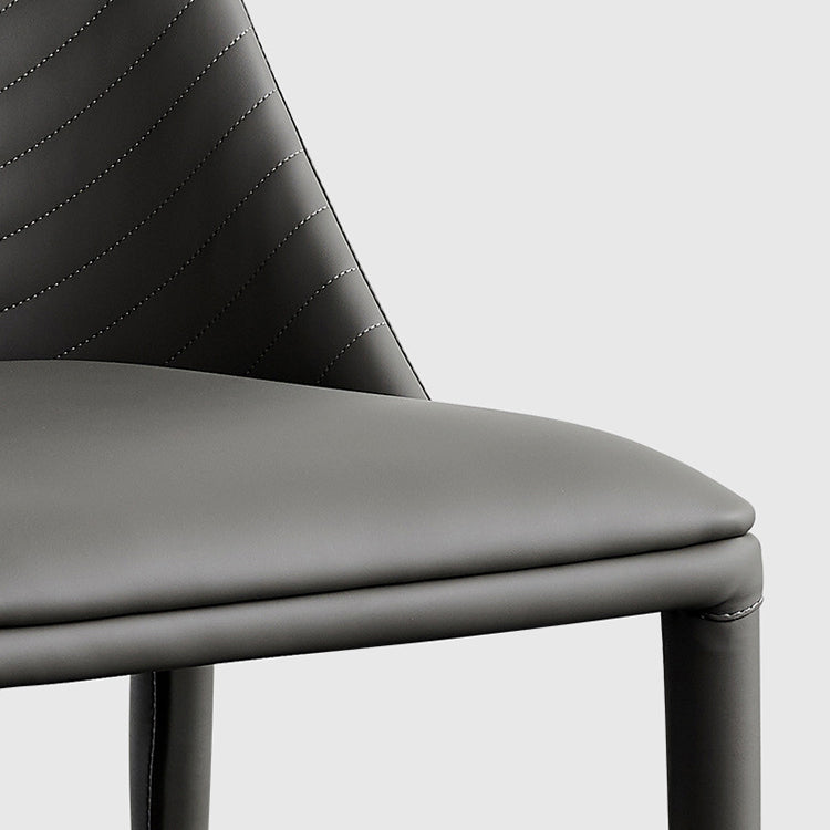 Contemporary Metal Dining Room Chairs Upholstered Armless Dining Chairs for Home Use