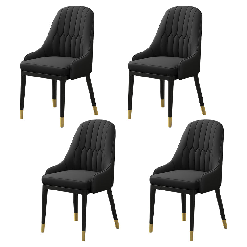 Chaise en métal de Style Glam européen, ensemble de fauteuils à dossier solide pour cuisine et salle à manger