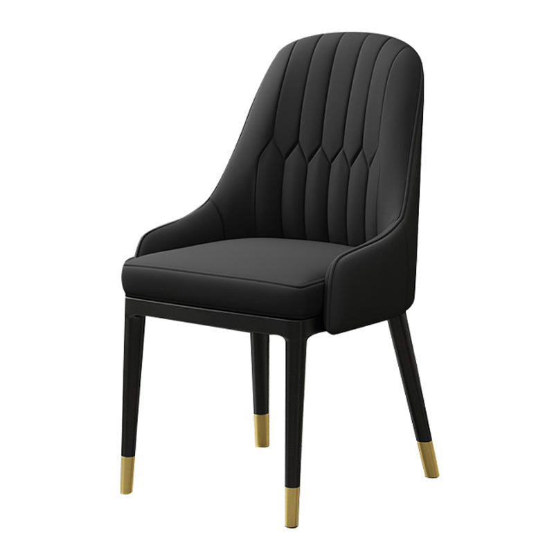 Chaise en métal de Style Glam européen, ensemble de fauteuils à dossier solide pour cuisine et salle à manger