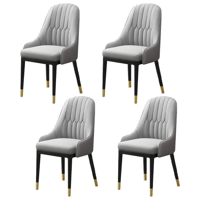 Chaise en métal de Style Glam européen, ensemble de fauteuils à dossier solide pour cuisine et salle à manger