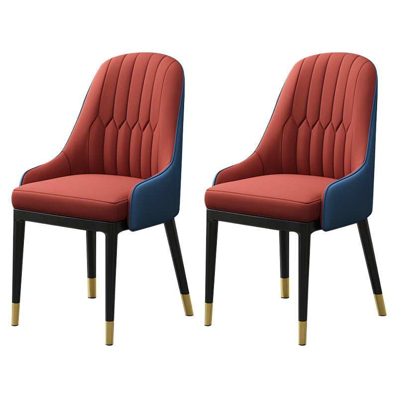 Chaise en métal de Style Glam européen, ensemble de fauteuils à dossier solide pour cuisine et salle à manger