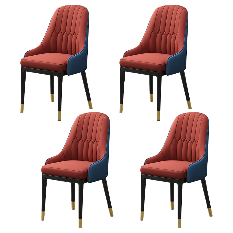 Chaise en métal de Style Glam européen, ensemble de fauteuils à dossier solide pour cuisine et salle à manger