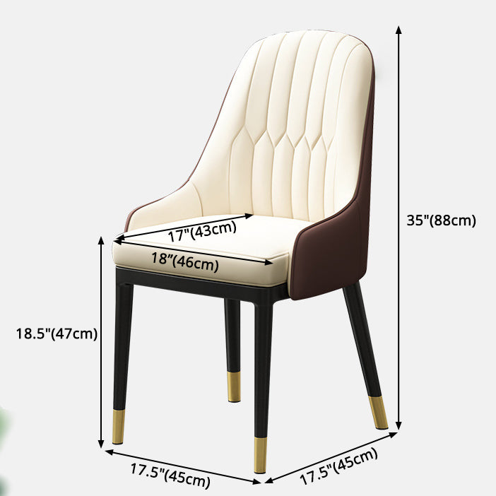Chaise en métal de Style Glam européen, ensemble de fauteuils à dossier solide pour cuisine et salle à manger