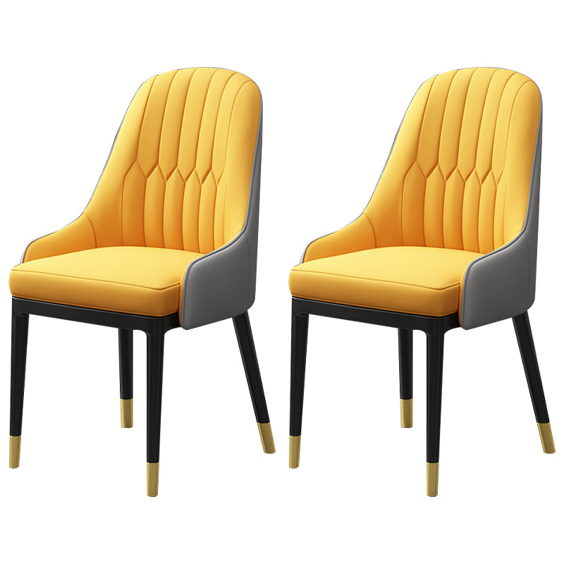Chaise en métal de Style Glam européen, ensemble de fauteuils à dossier solide pour cuisine et salle à manger