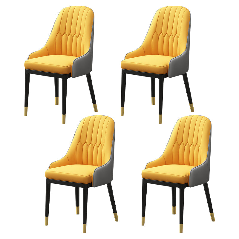 Chaise en métal de Style Glam européen, ensemble de fauteuils à dossier solide pour cuisine et salle à manger