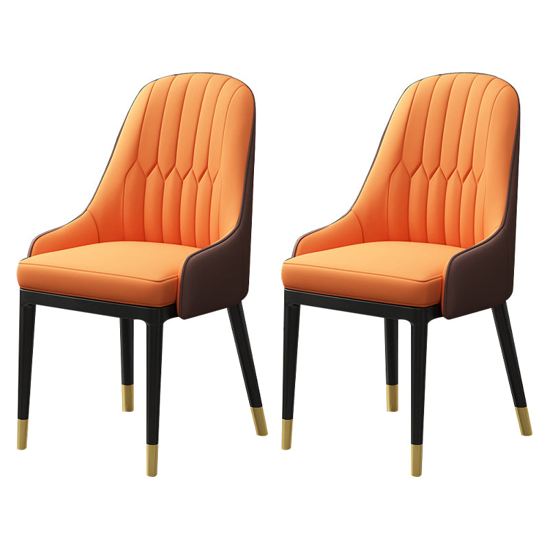 Chaise en métal de Style Glam européen, ensemble de fauteuils à dossier solide pour cuisine et salle à manger