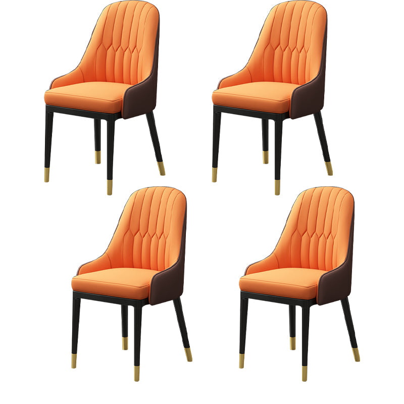 Chaise en métal de Style Glam européen, ensemble de fauteuils à dossier solide pour cuisine et salle à manger