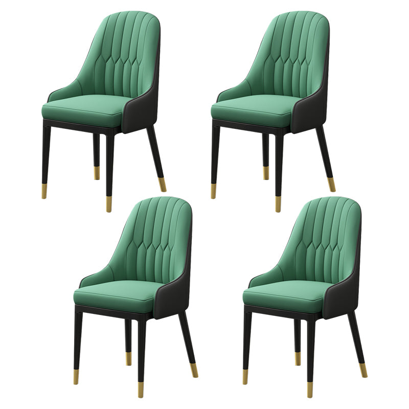 Chaise en métal de Style Glam européen, ensemble de fauteuils à dossier solide pour cuisine et salle à manger