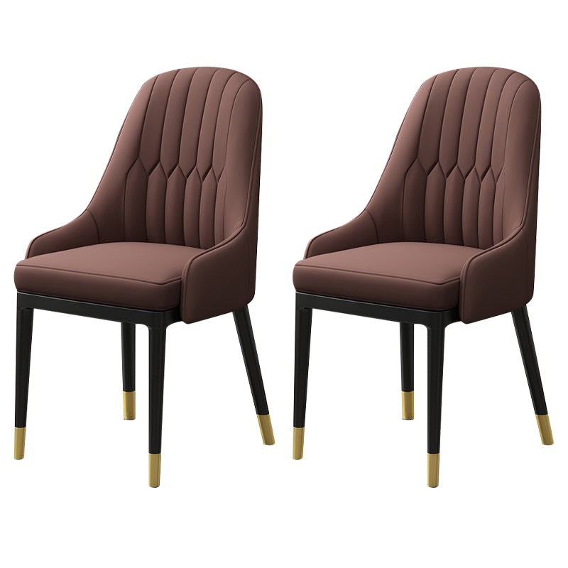 Chaise en métal de Style Glam européen, ensemble de fauteuils à dossier solide pour cuisine et salle à manger