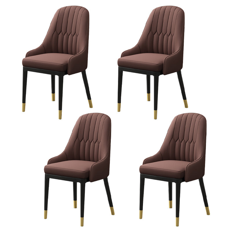 Chaise en métal de Style Glam européen, ensemble de fauteuils à dossier solide pour cuisine et salle à manger