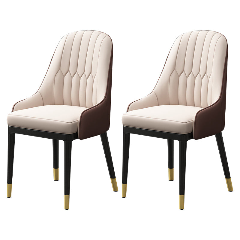 Chaise en métal de Style Glam européen, ensemble de fauteuils à dossier solide pour cuisine et salle à manger
