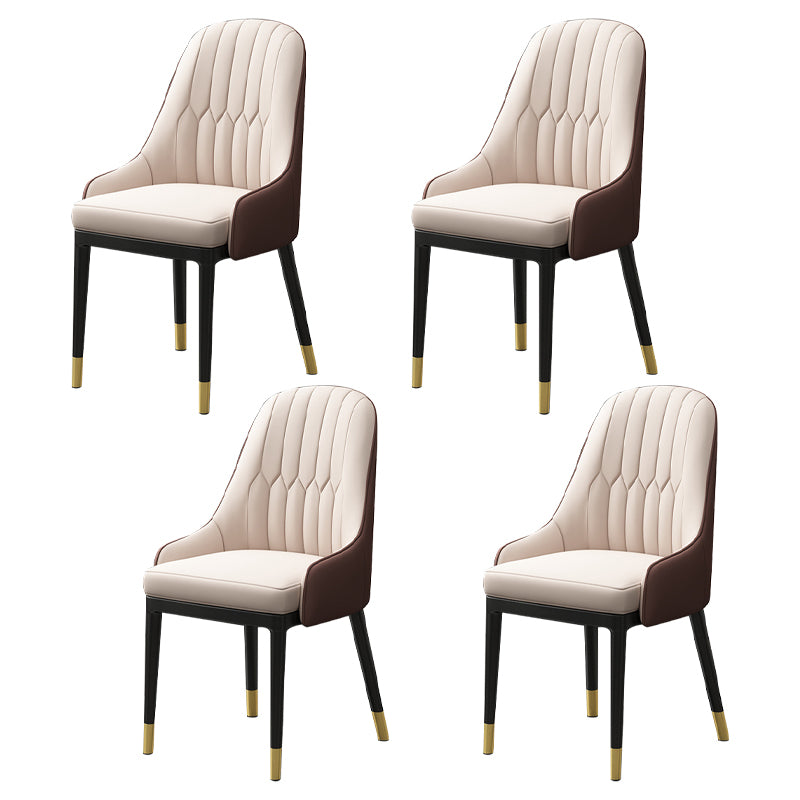 Chaise en métal de Style Glam européen, ensemble de fauteuils à dossier solide pour cuisine et salle à manger